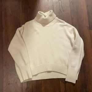 Cream sweater. Perfect for fall